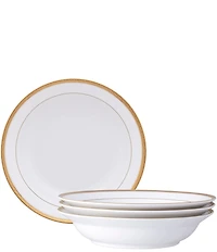 Noritake Charlotta Collection Rim Dinner Bowls, Set Of 4
