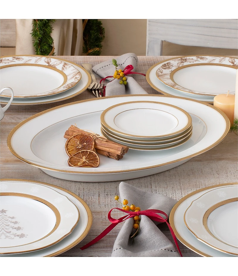 Noritake Charlotta Gold 16#double; Oval Platter