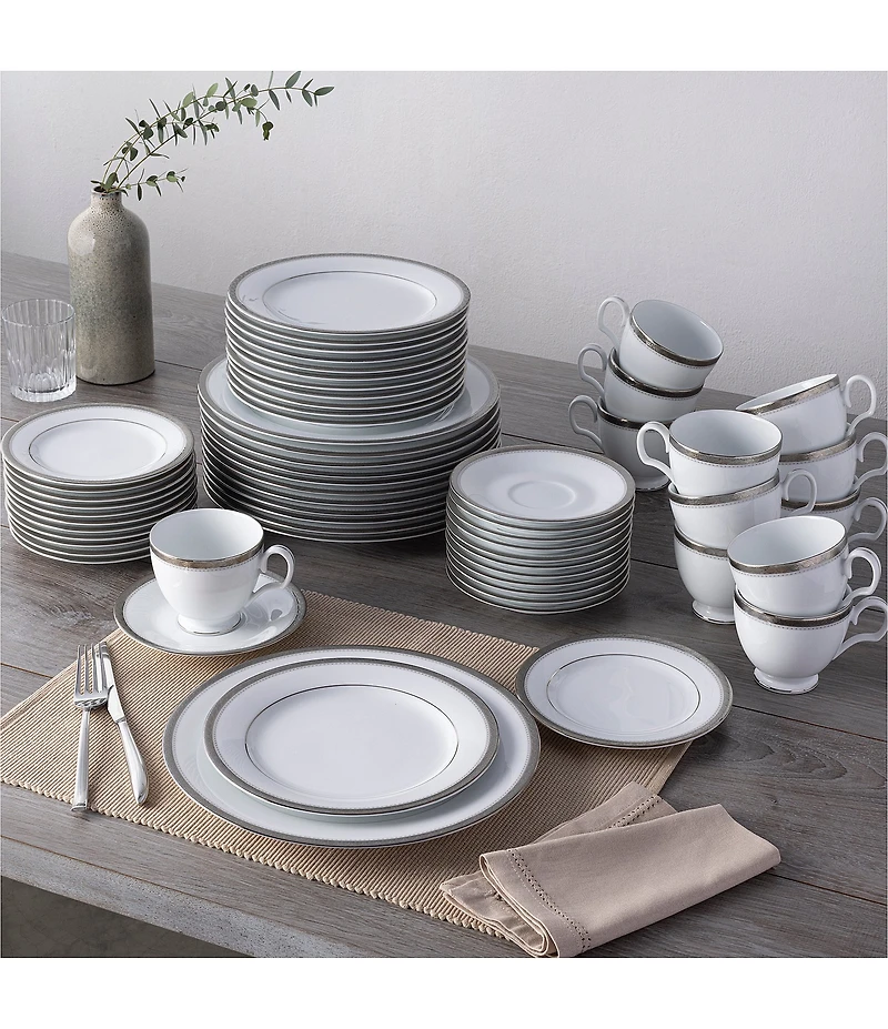 Noritake Charlotta Porcelain 60-Piece Dinnerware Set