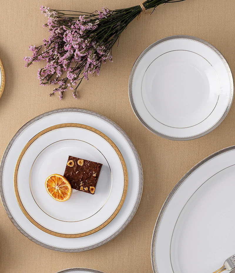 Noritake Charlotta Collection Banded Place Setting