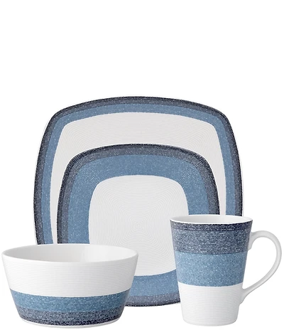 Noritake Colorscapes Layers Collection 4-Piece Square Place Setting