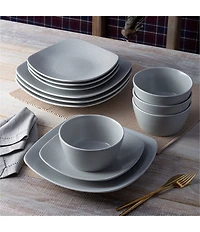 Noritake Colorscapes Swirl Collection Square Set, Service for 4