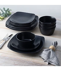 Noritake Colorscapes Swirl Collection Square Set, Service for 4