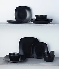 Noritake Colorscapes Swirl Collection Square Set, Service for 4