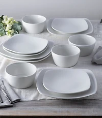 Noritake Colorscapes Swirl Collection Square Set, Service for 4