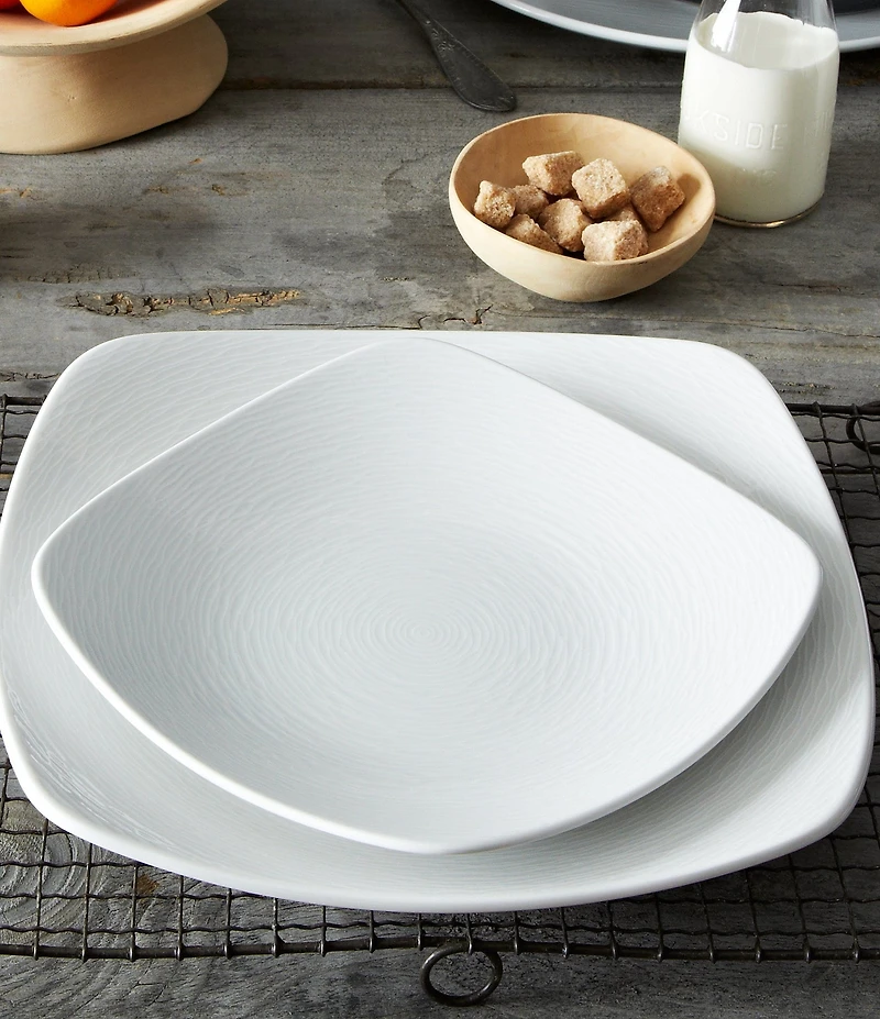 Noritake Colorscapes Swirl Collection Square Set, Service for 4