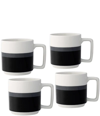 Noritake ColorStax Stripe Collection Coffee Mugs, Set of 4