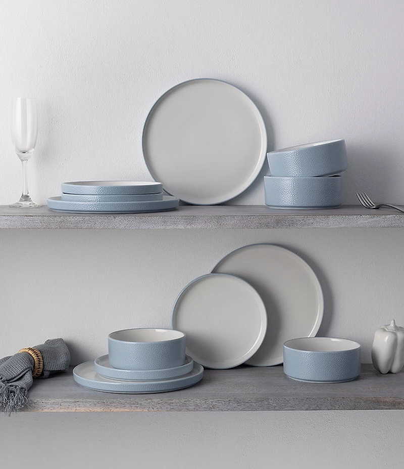 Noritake ColorTex Stone Collection Stax Dinnerware Set, Service For 4