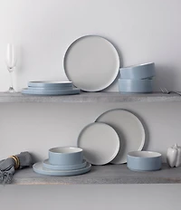 Noritake ColorTex Stone Collection Stax Dinnerware Set, Service For 4