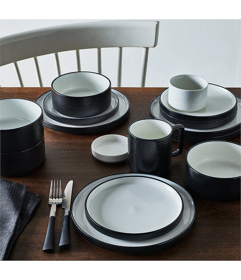 Noritake ColorTex Stone Collection Stax Dinnerware Set, Service For 4