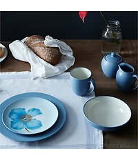 Noritake Colorwave Ice Poppy Accent/Luncheon Floral Plates, Set of 4