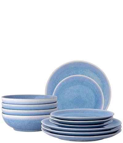 Noritake Colorwave Kiln Azure Collection 12-Piece Dinnerware Set