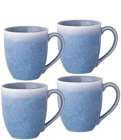 Noritake Colorwave Kiln Azure Collection Mugs, Set of 4