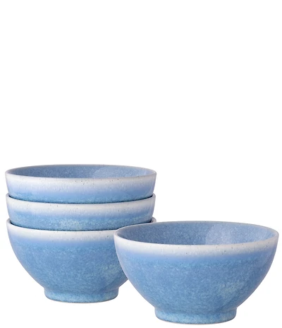 Noritake Colorwave Kiln Azure Collection Rice Bowls, Set of 4