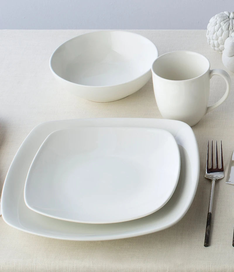 Noritake Colorwave Naked Collection 4-Piece Square Dinnerware Set