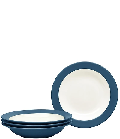 Noritake Colorwave Collection Rimmed Soup Bowls, Set of 4