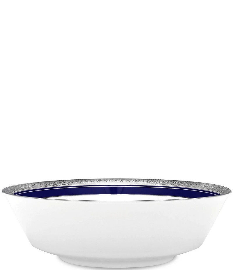 Noritake Crestwood Cobalt Platinum Porcelain Round Vegetable Bowl