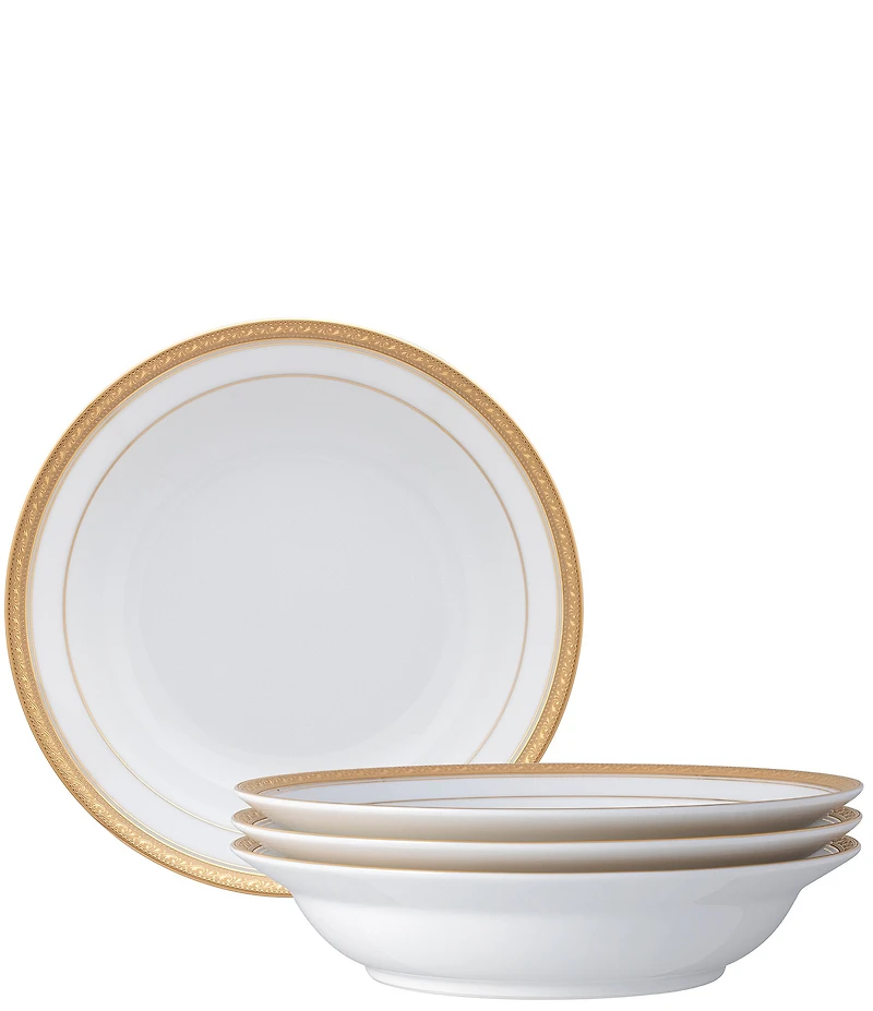 Noritake Crestwood Collection Rim Dinner Bowls, Set of 4