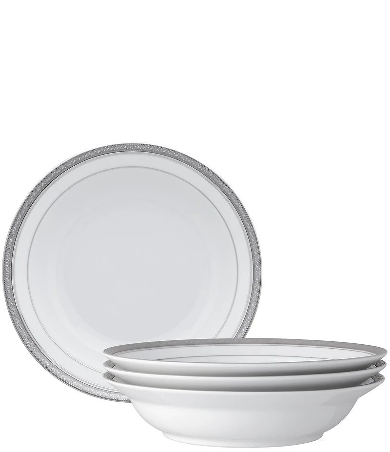 Noritake Crestwood Collection Rim Dinner Bowls, Set of 4