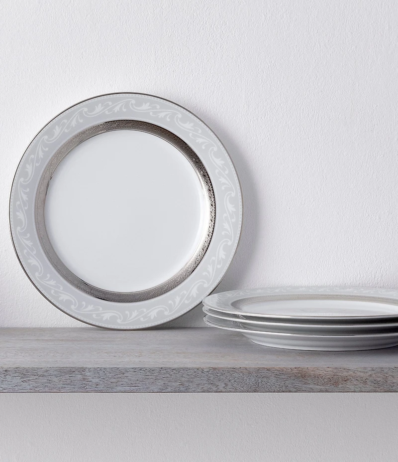Noritake Crestwood Etched Collection Accent Plates, Set of 4