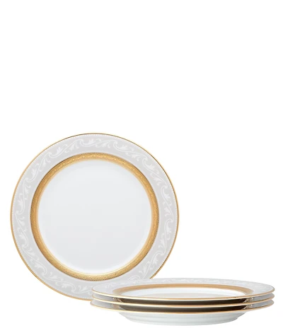 Noritake Crestwood Etched Collection Accent Plates, Set of 4