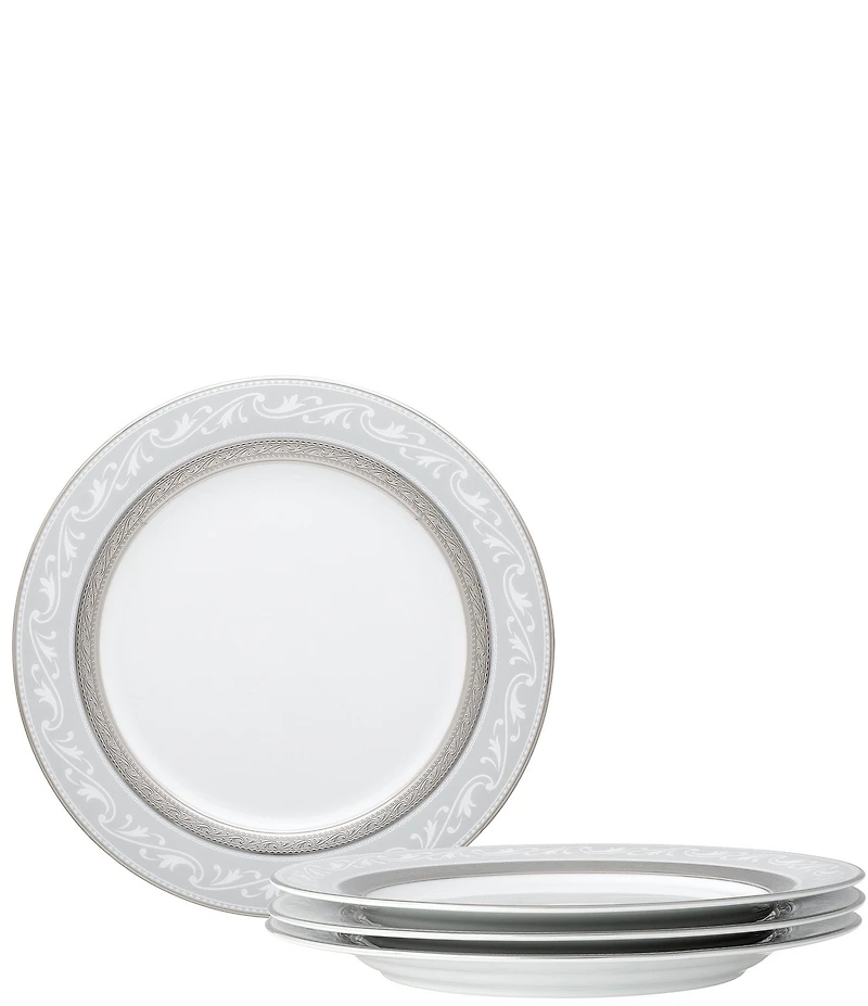 Noritake Crestwood Etched Collection Accent Plates, Set of 4
