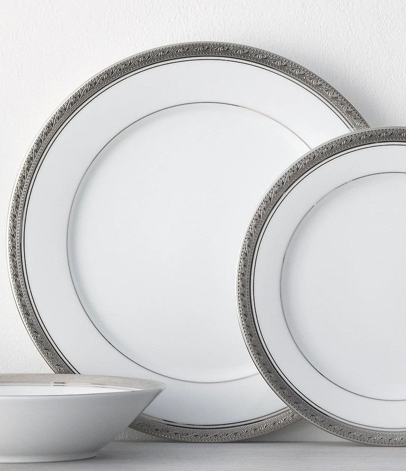 Noritake Crestwood Etched Collection Salad Plates, Set of 4