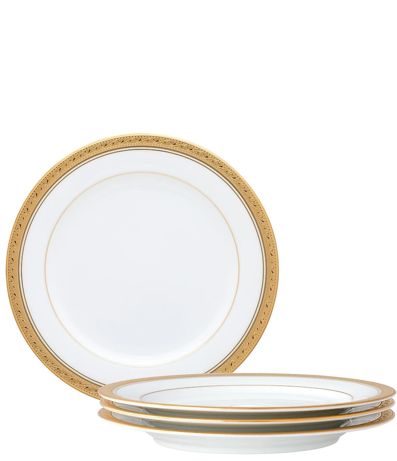 Noritake Crestwood Etched Collection Salad Plates, Set of 4