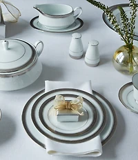 Noritake Crestwood Etched Collection Saucers, Set of 4