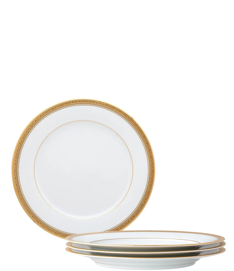 Noritake Crestwood Etched Collection Dinner Plates, Set of 4