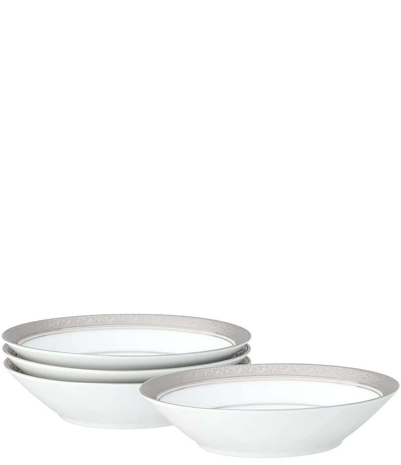 Noritake Crestwood Etched Collection Fruit Bowl, Set of 4