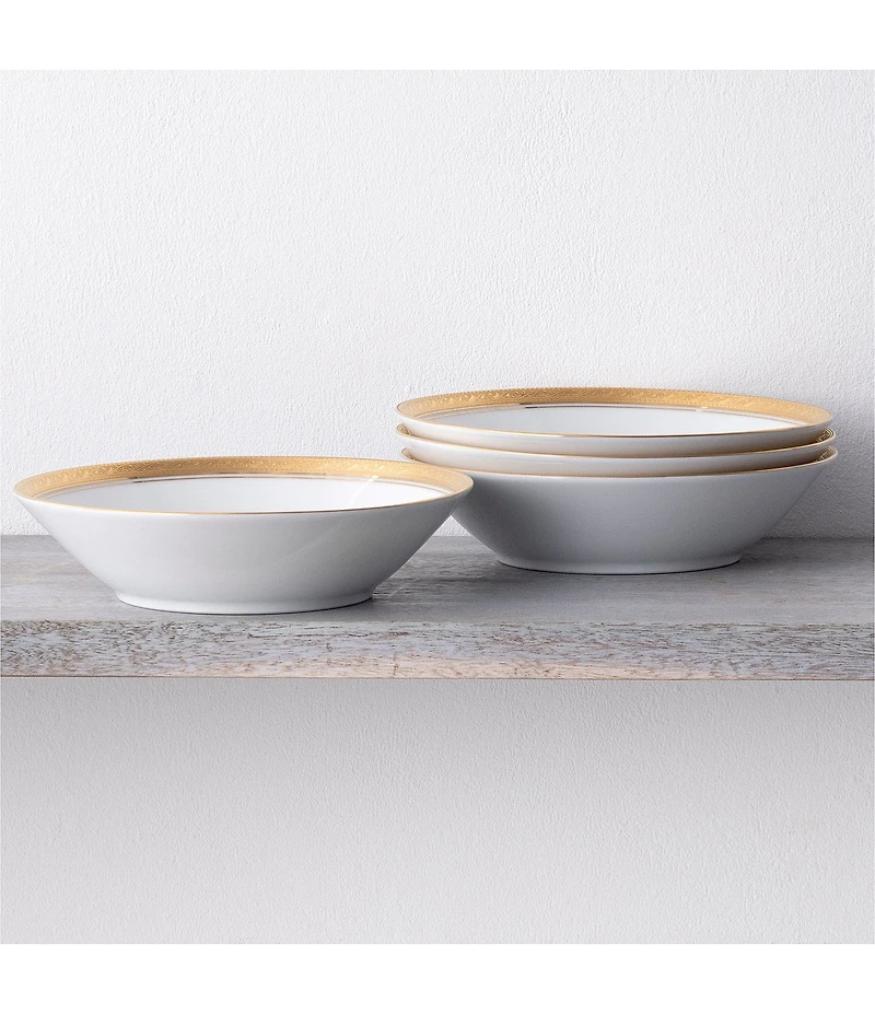 Noritake Crestwood Etched Collection Soup Bowls, Set of 4