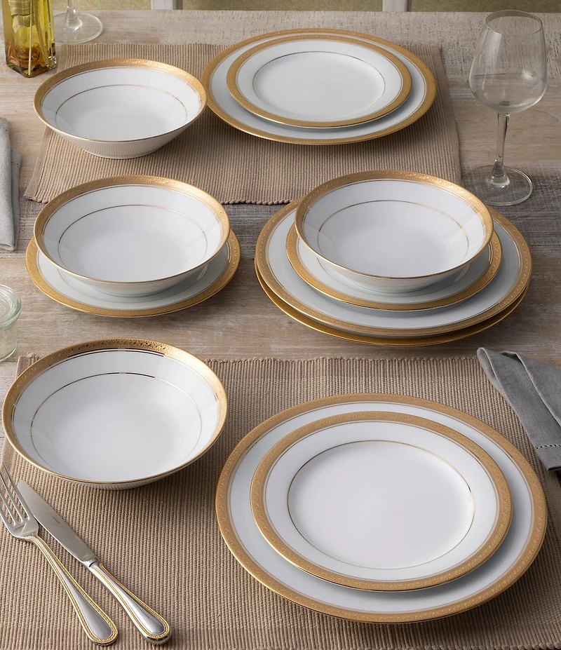 Noritake Crestwood Etched Collection Soup Bowls, Set of 4