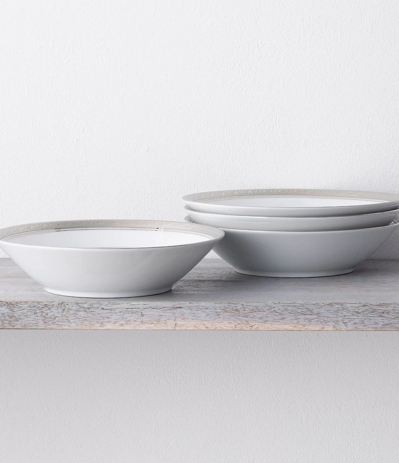 Noritake Crestwood Etched Collection Soup Bowls, Set of 4