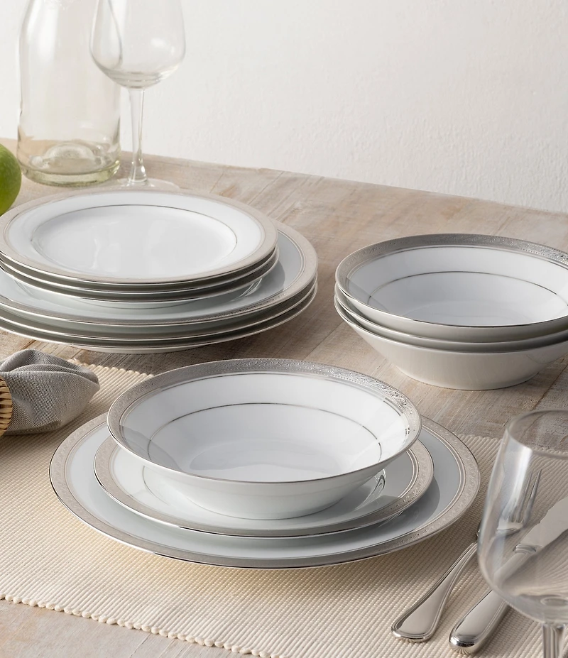 Noritake Crestwood Etched Collection Soup Bowls, Set of 4