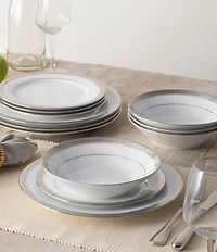Noritake Crestwood Etched Collection Soup Bowls, Set of 4