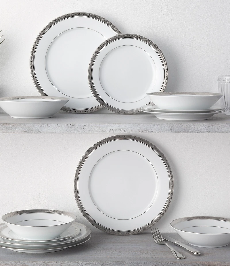 Noritake Crestwood Etched Collection Soup Bowls, Set of 4