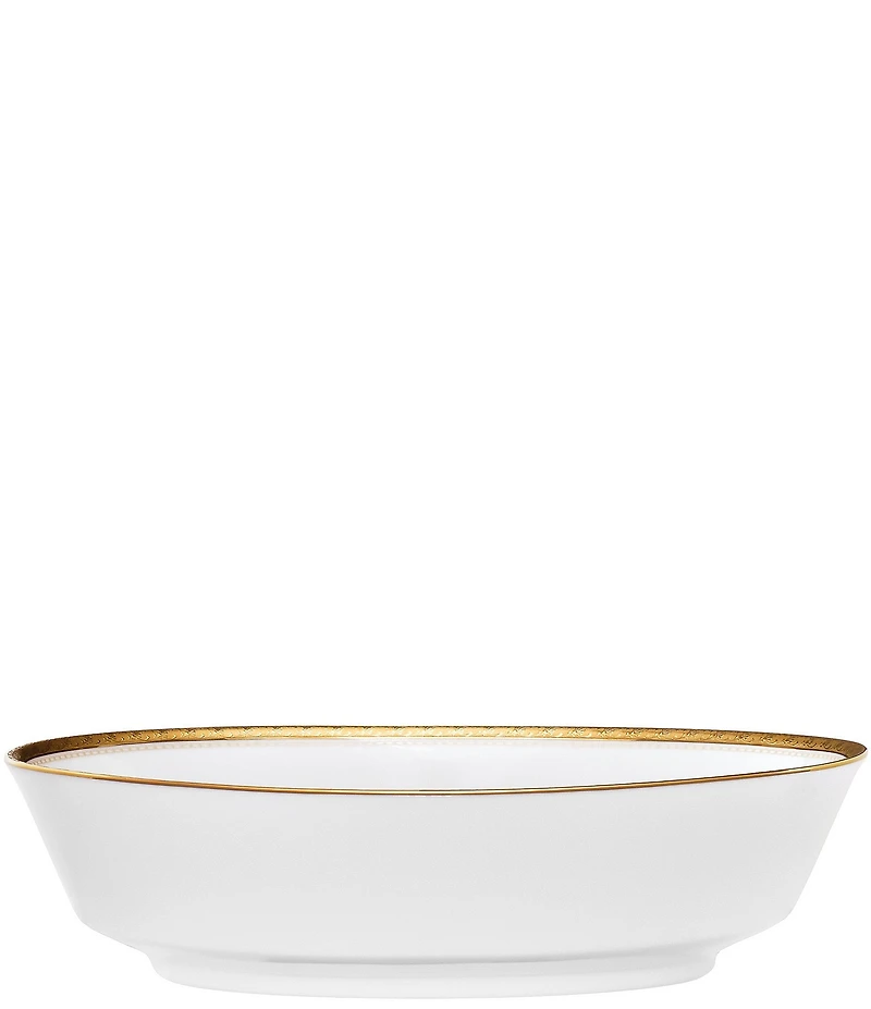 Noritake Crestwood Etched Porcelain Oval Vegetable Bowl