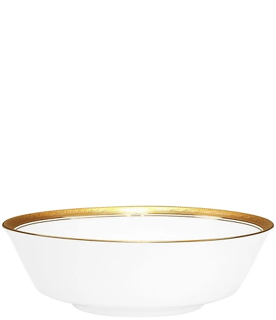 Noritake Crestwood Etched Platinum Porcelain Round Vegetable Bowl