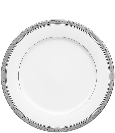 Noritake Crestwood Etched Platinum Porcelain Salad Plate