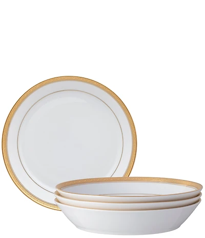 Noritake Crestwood Gold Collection Coupe Dinner Bowls, Set of 4