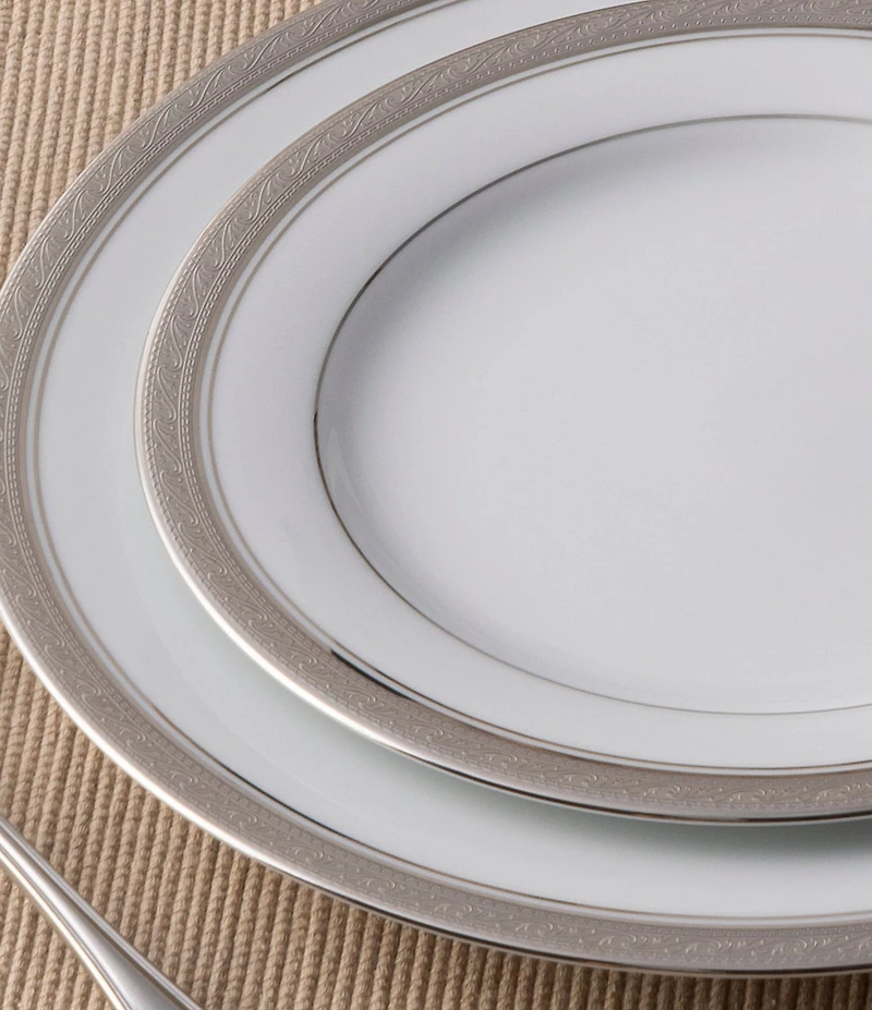 Noritake Crestwood Platinum Collection 50-Piece Dinnerware Set, Service For 8