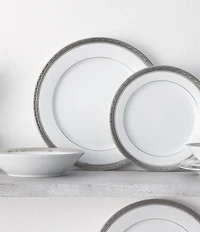 Noritake Crestwood Platinum Collection 50-Piece Dinnerware Set, Service For 8