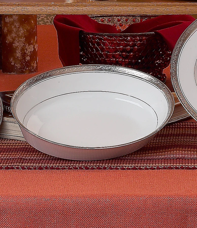 Noritake Crestwood Platinum Collection 50-Piece Dinnerware Set, Service For 8