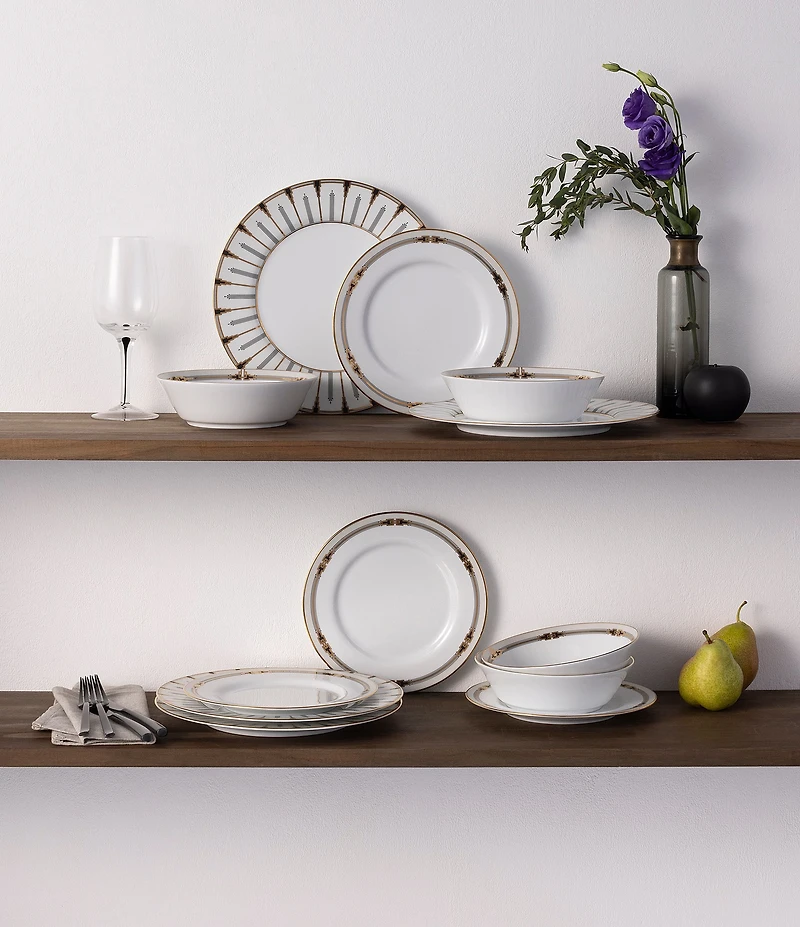 Noritake Empire Gold Collection 12-Piece Dinnerware Set, Service For 4