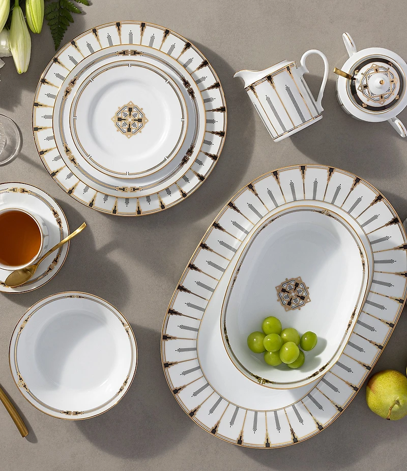 Noritake Empire Gold Collection Oval Vegetable Bowl, 46 oz.