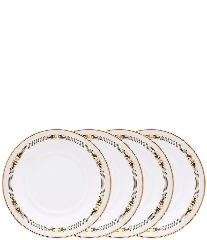 Noritake Empire Gold Collection Saucers, Set of 4