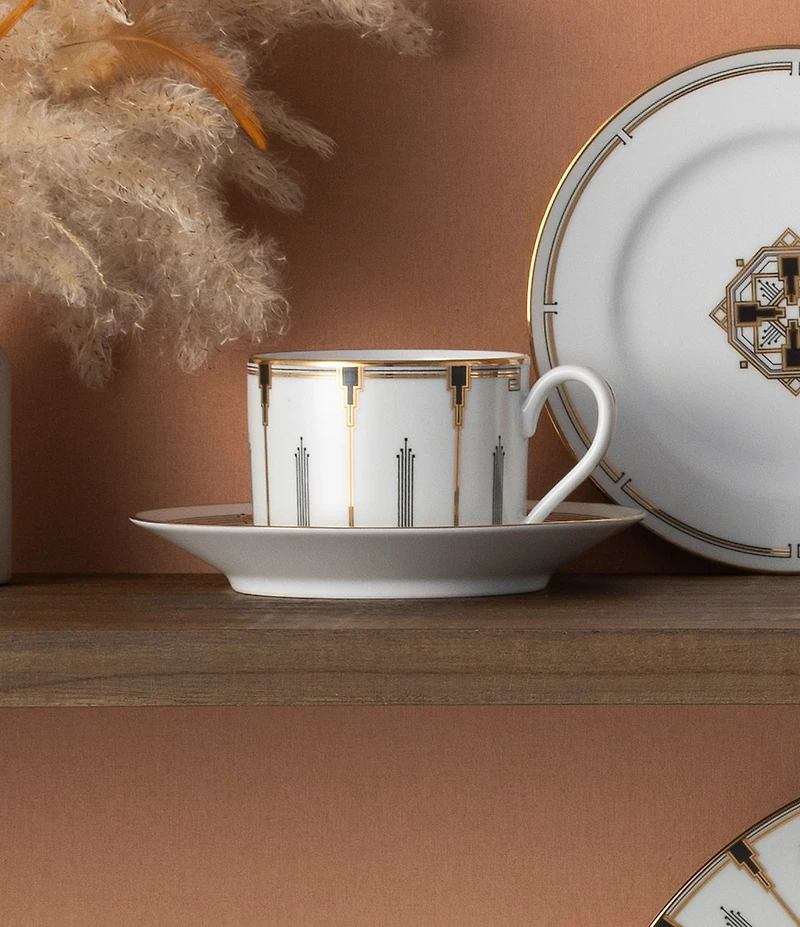 Noritake Empire Gold Collection Saucers, Set of 4
