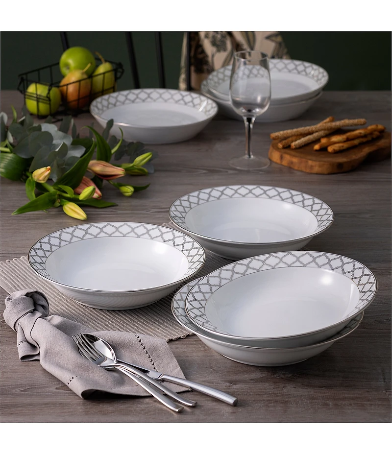 Noritake Eternal Palace Collection Rim Dinner Bowls, Set of 4