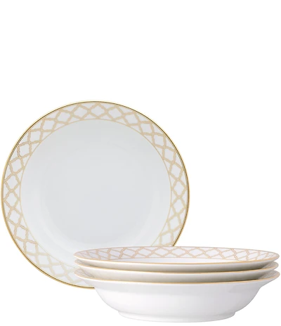 Noritake Eternal Palace Gold Collection Rim Dinner Bowls, Set of 4
